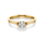 Pierścionek zaręczynowy złoty z diamentem AJPZ_106